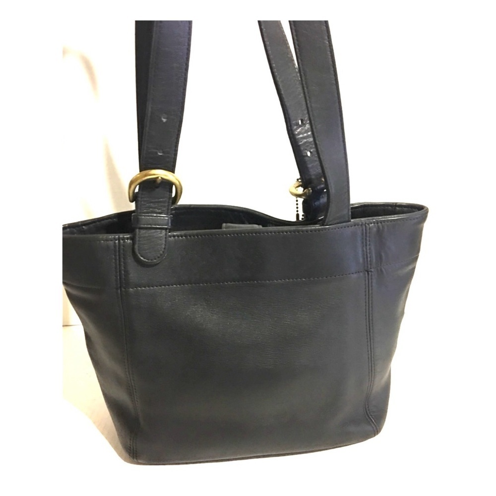 Coach vintage black leather shoulder handbag - Picture 3 of 11